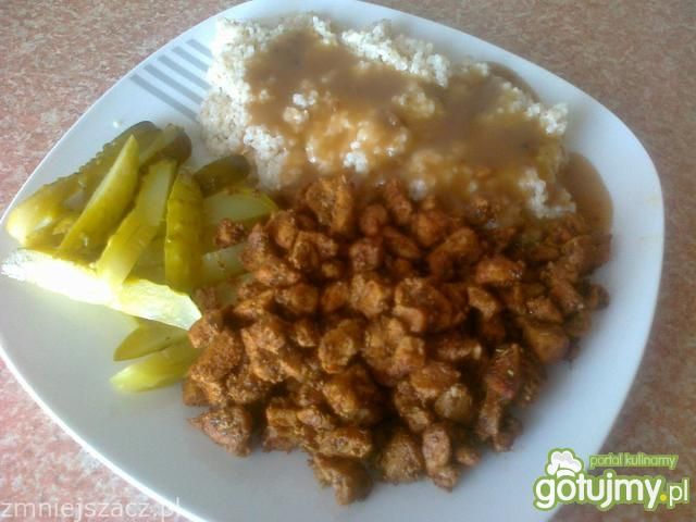Wieprzowy gyros z kaszą jęczmienną 