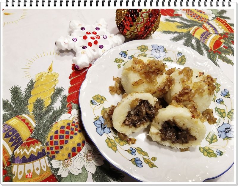 Wigilijne kluski Eli z grzybami  Wigilijne kluski Eli z grzybami