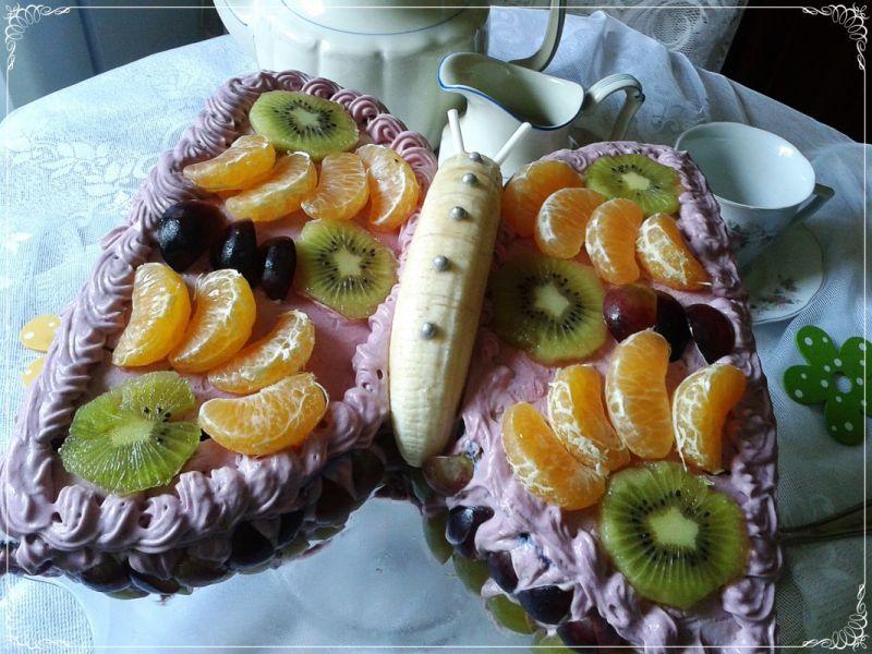 Winogronowy tort-motyl Winogronowy tort-motyl