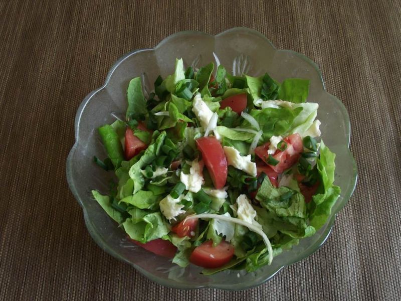 Wiosenna sałata z mozzarellą  Wiosenna sałata z mozzarellą