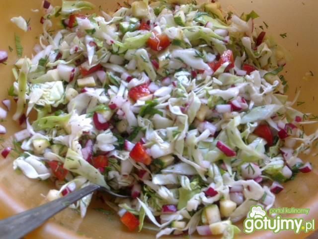 Wiosenna surówka z kapusty 