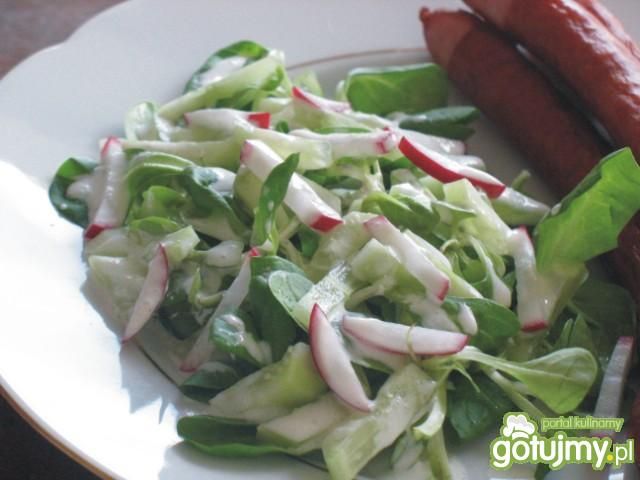 Wiosenna surówka z sosem gorgonzola Wiosenna surówka z sosem gorgonzola
