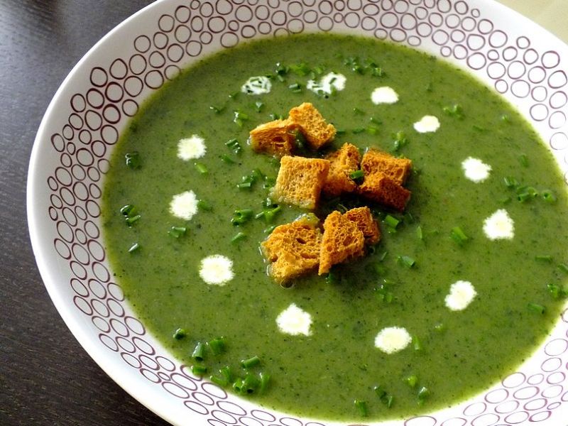 Wiosenna zupa krem z młodych pokrzyw