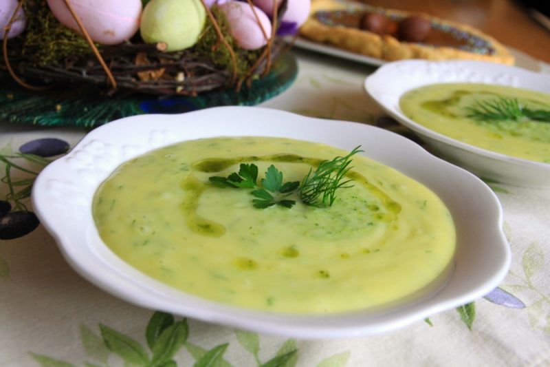 Wiosenna zupa ze świeżych ziół