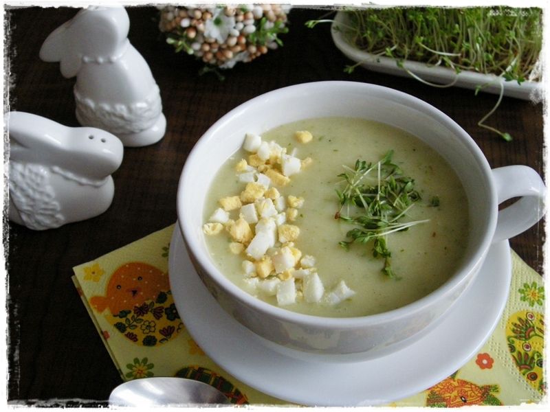 Wiosenny krem ziemniaczany z rzeżuchą 