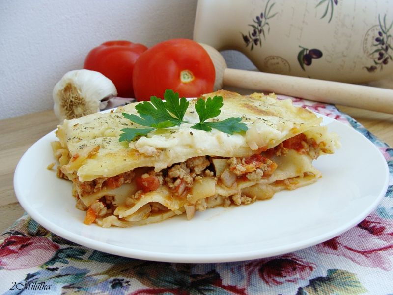 Włoski przekładaniec-czyli lasagne w polskim stylu Włoski przekładaniec-czyli lasagne w polskim stylu