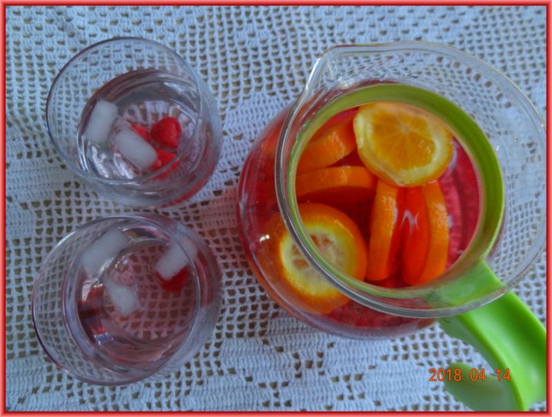 Woda malinowo-pomarańczowa Woda malinowo-pomarańczowa