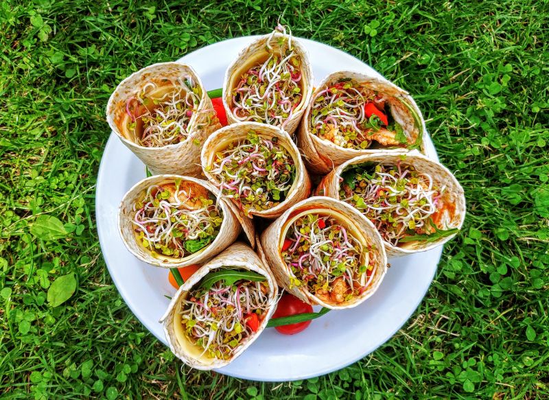 Wrapy z kurczakiem i warzywami