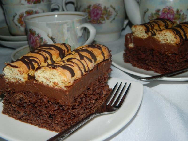 Wuzetka gotowana z biszkoptami Wuzetka gotowana z biszkoptami