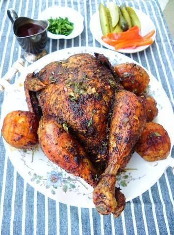 Wy- pieczony faszerowany kurczak 