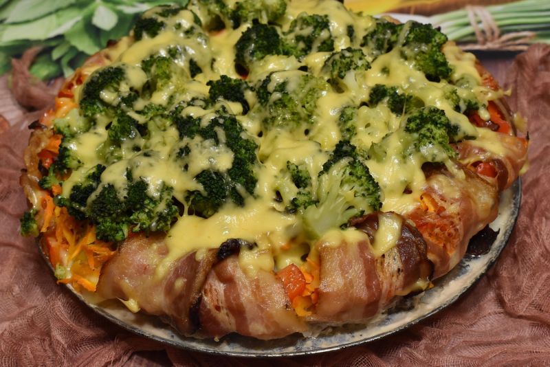 Wykwintna  mięsna babka z kurczakiem