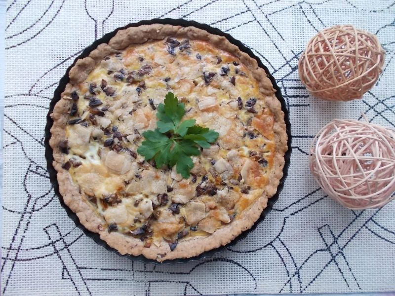 Wytrawna tarta z pieczarkami
