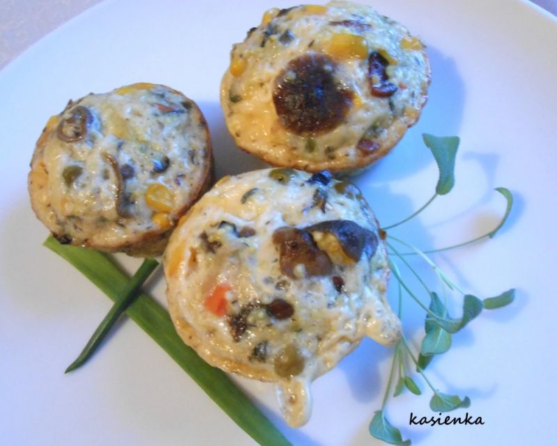 Wytrawne muffinki z kasza jaglaną Wytrawne muffinki z kasza jaglaną