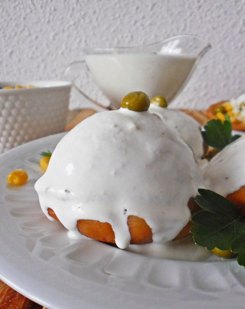 Wytrawne pączki z kukurydzą i groszkiem Wytrawne pączki z kukurydzą i groszkiem