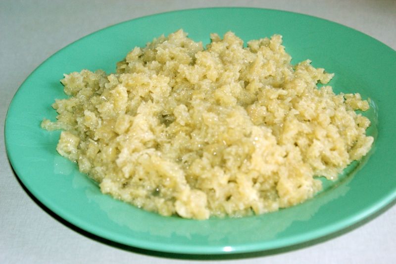 Zacierki z tartych ziemniaków