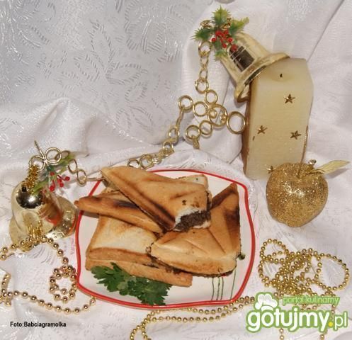 Zamiast pasztecików - wigilijne tosty :