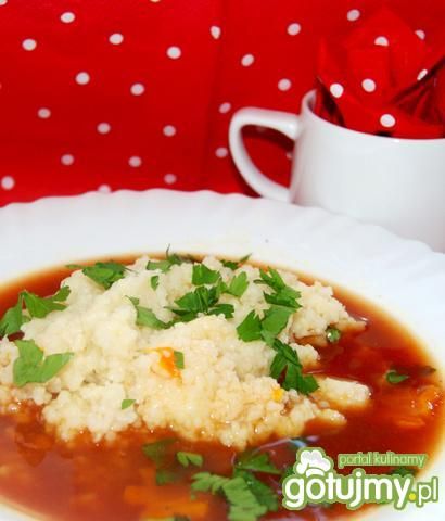,,Zapasowa,, pomidorówka z kaszą jaglaną