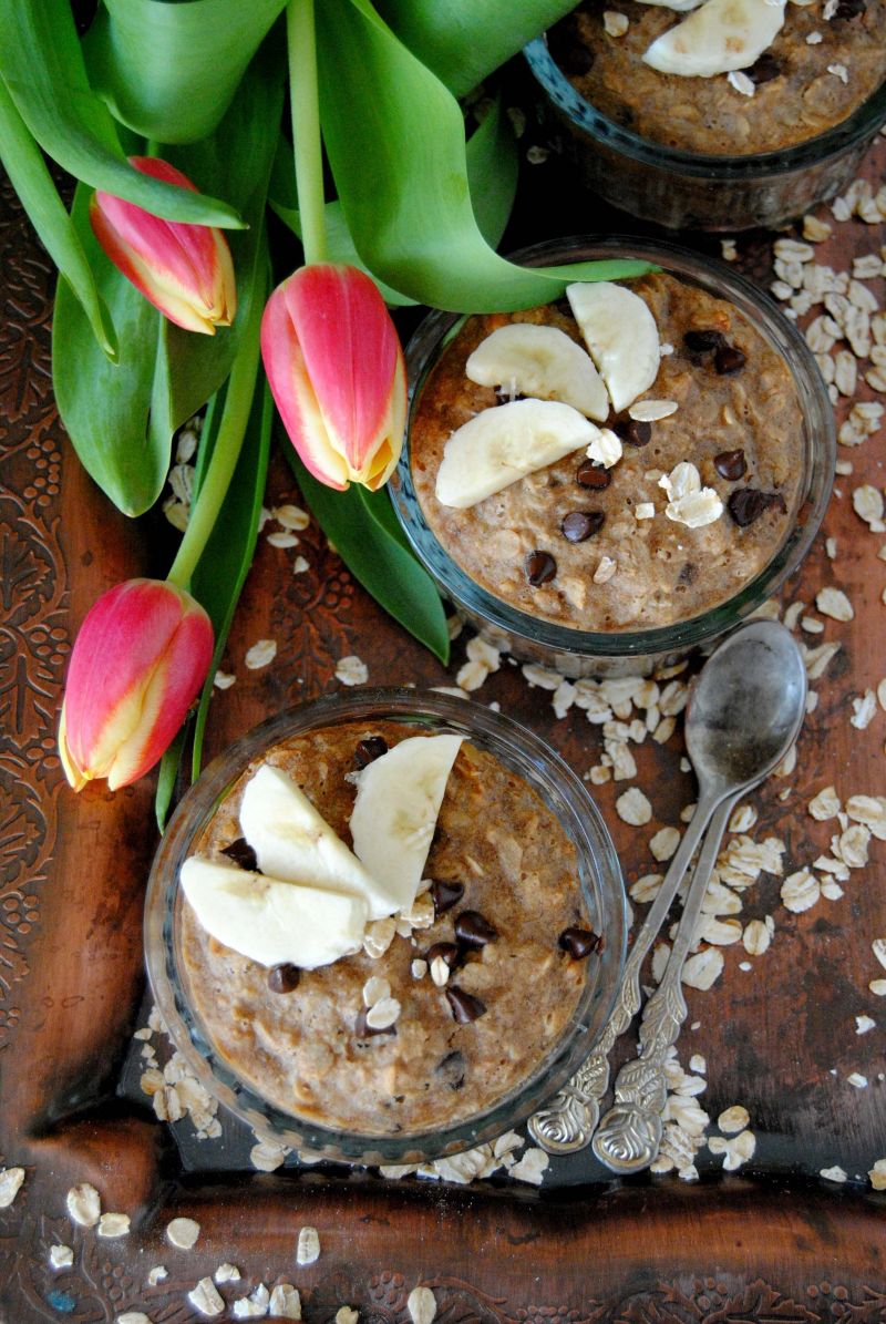 Zapiekana owsianka bananowo- orzechowa Zapiekana owsianka bananowo- orzechowa