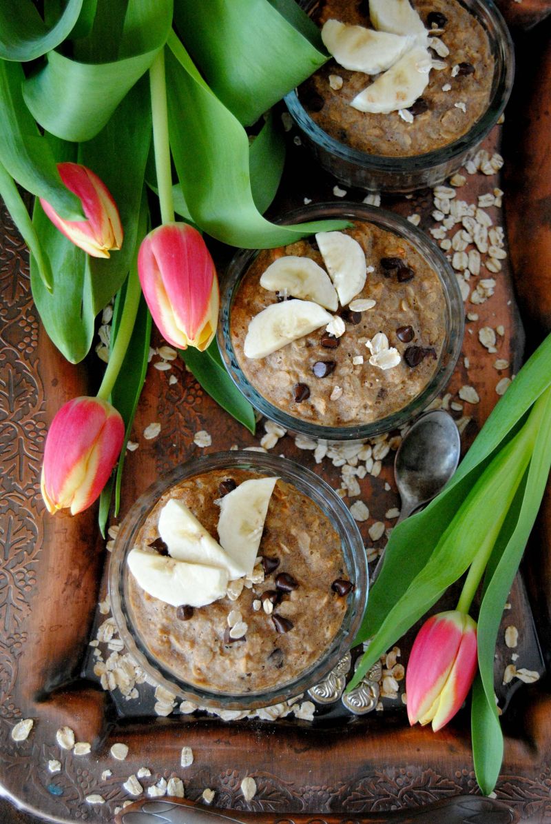 Zapiekana owsianka bananowo- orzechowa Zapiekana owsianka bananowo- orzechowa