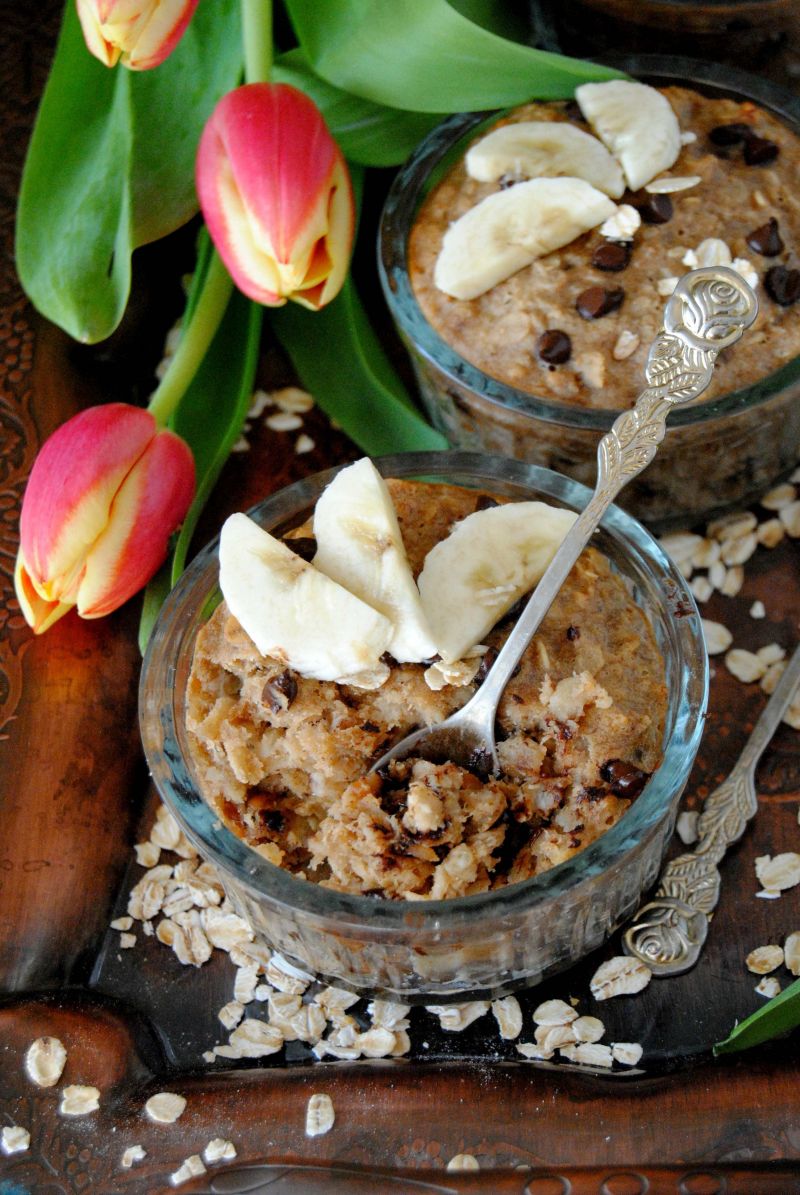 Zapiekana owsianka bananowo- orzechowa Zapiekana owsianka bananowo- orzechowa