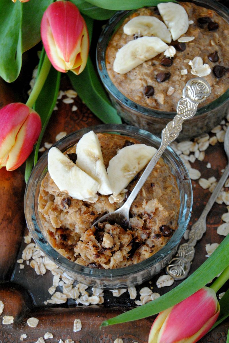 Zapiekana owsianka bananowo- orzechowa Zapiekana owsianka bananowo- orzechowa