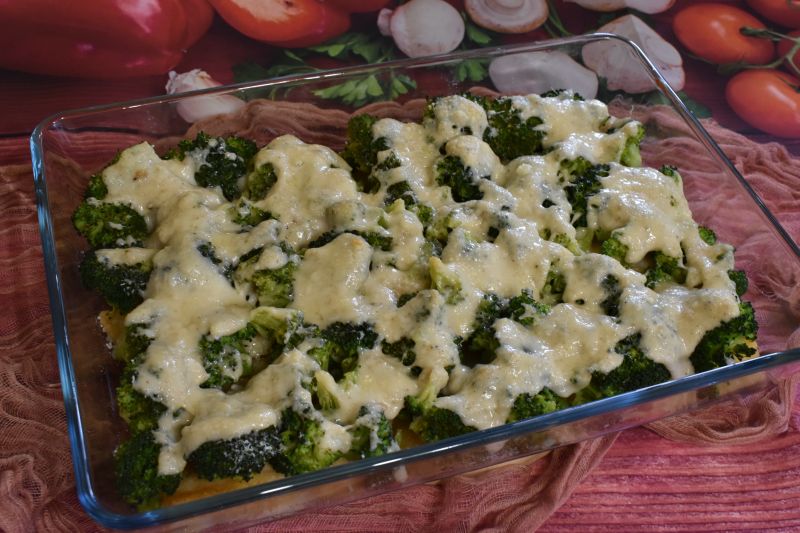 Zapiekana ryba z brokułem