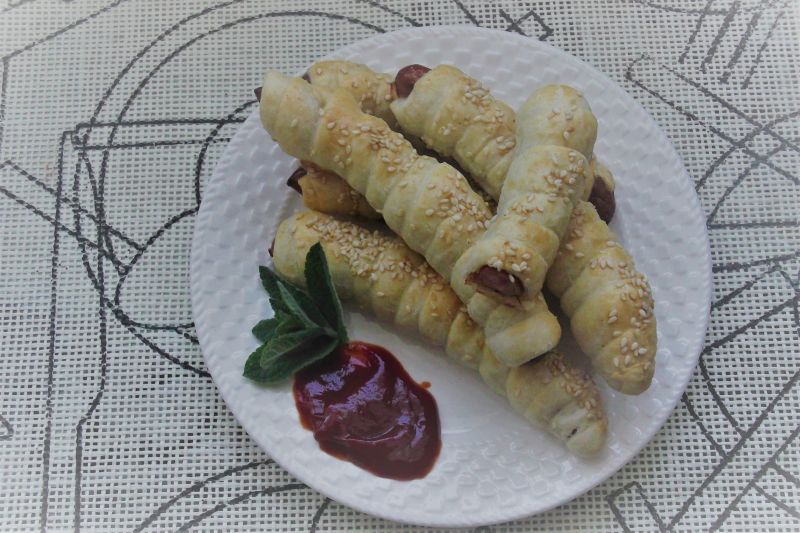 Zapiekane kiełbaski