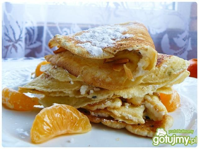 Zapiekane naleśniki serowo - bananowe