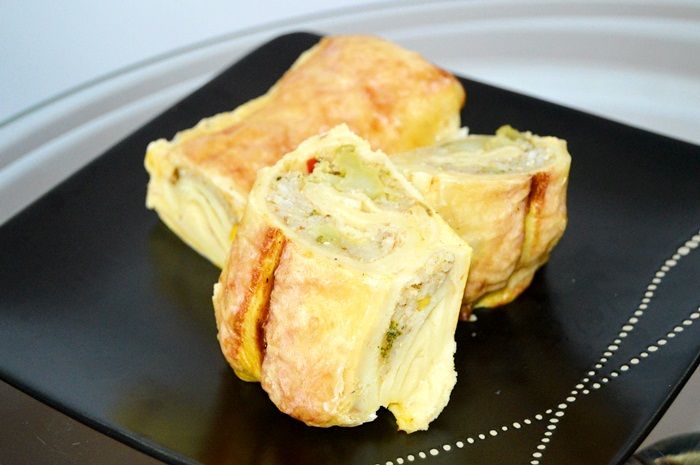 Zapiekane naleśniki z kaszą i warzywami Zapiekane naleśniki z kaszą i warzywami