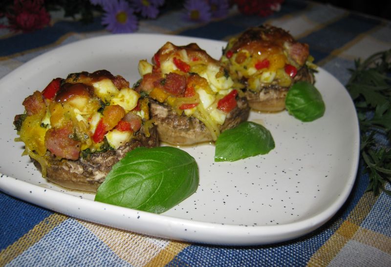 Zapiekane pieczarki  Zapiekane pieczarki