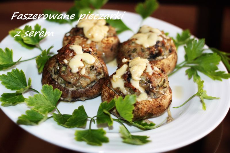 Zapiekane pieczarki z  serem Zapiekane pieczarki z  serem