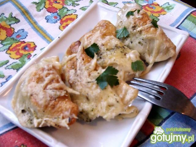 Zapiekane pierogi z ziemniakami