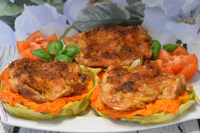 Zapiekane udka na młodej kapuście