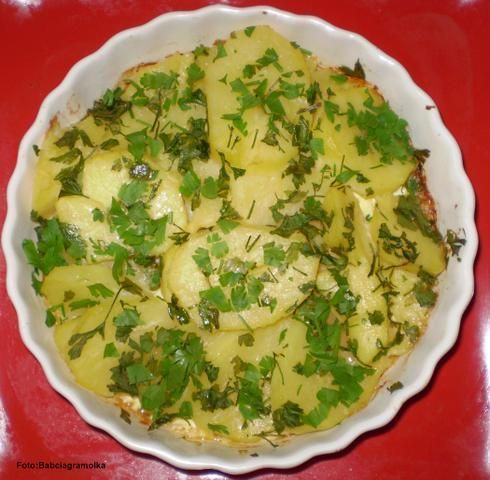 Zapiekane ziemniaki z oliwą truflową :