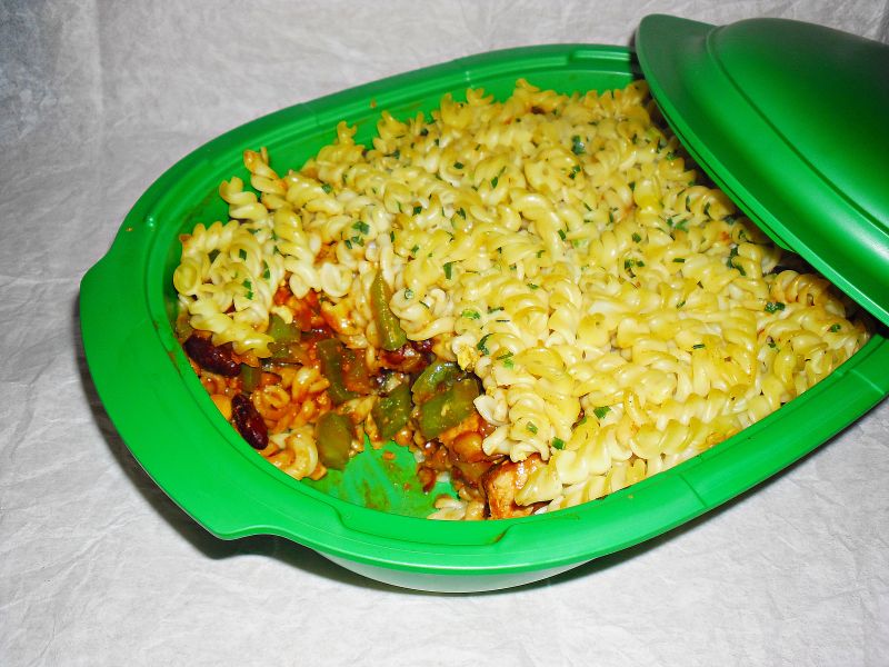 Zapiekanka chili con carne