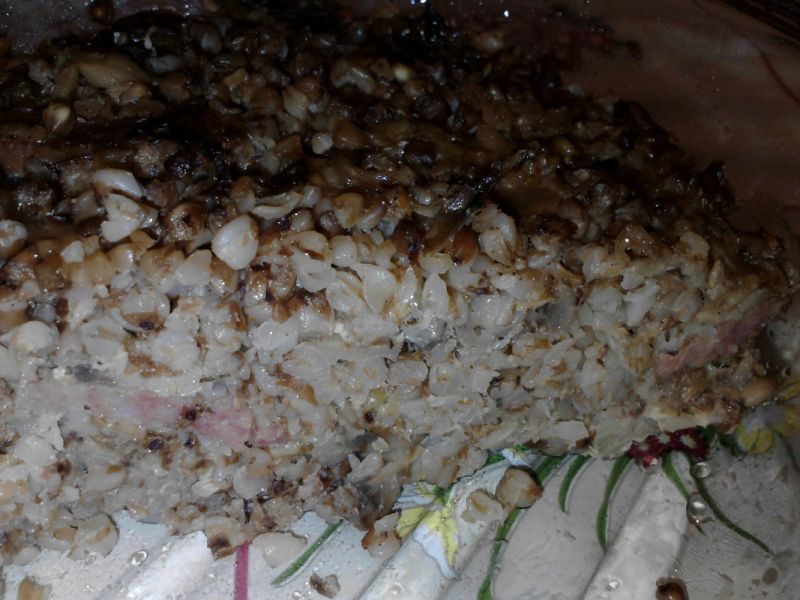 Zapiekanka gryczana z pieczarkami