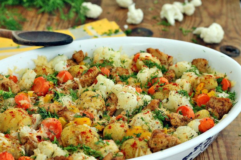 Zapiekanka gyros z kalafiorem Zapiekanka gyros z kalafiorem