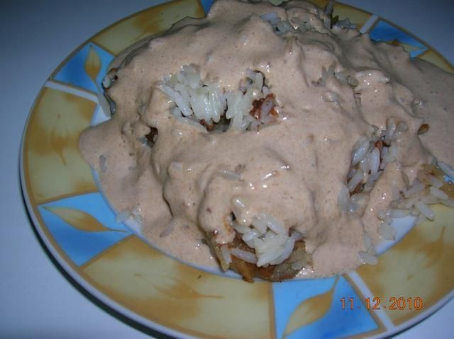 Zapiekanka jabłkowa z sosem cynamonowym Zapiekanka jabłkowa z sosem cynamonowym