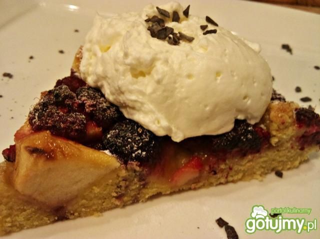 Zapiekanka jabłkowo malinowa