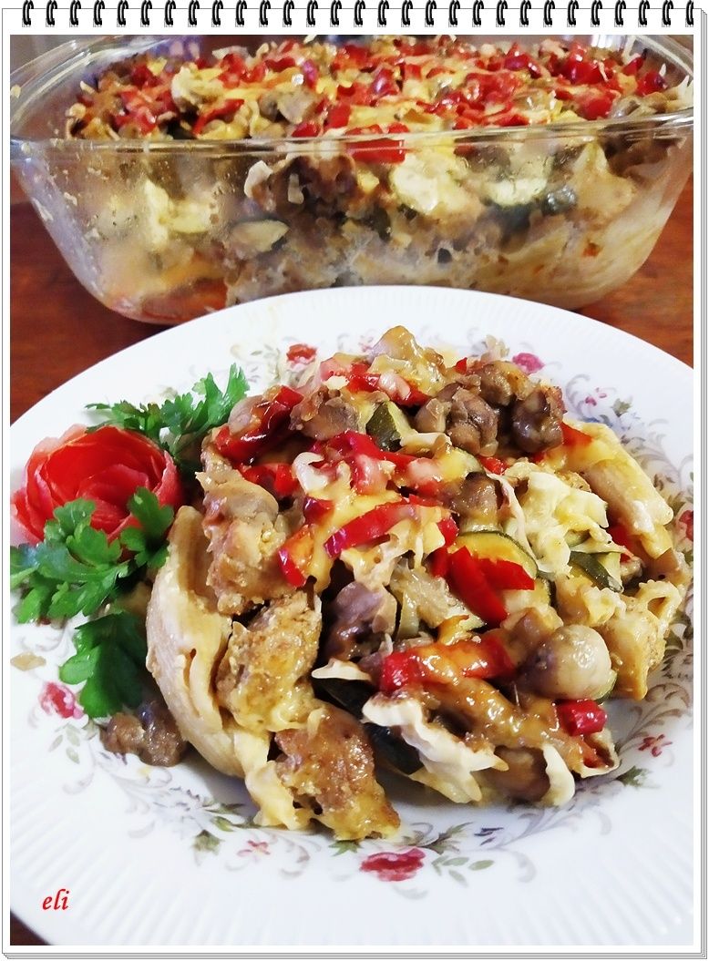 Zapiekanka makaronowa Eli z kurczakiem