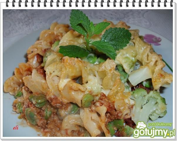 Zapiekanka makaronowa z bobem Eli Zapiekanka makaronowa z bobem Eli