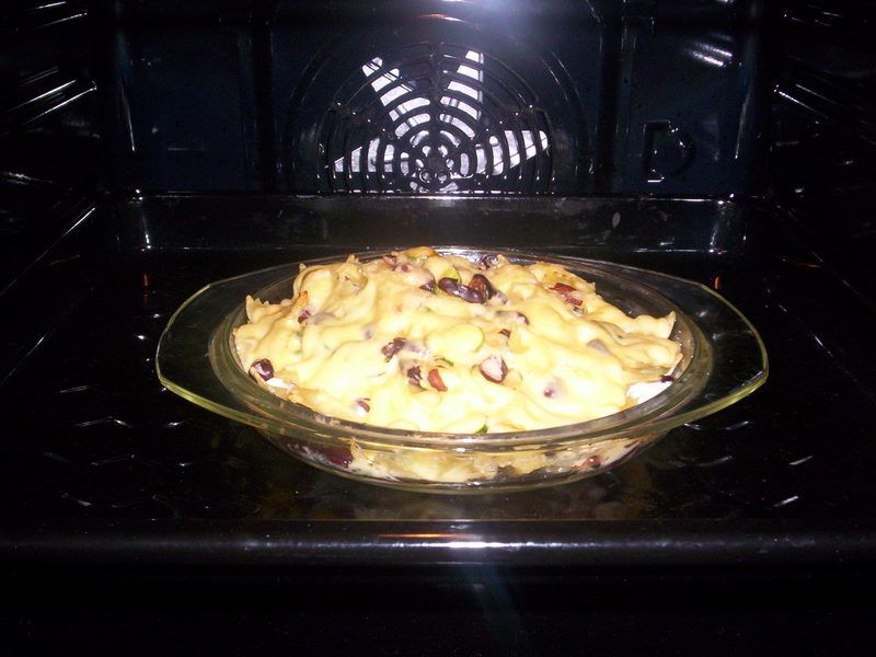 Zapiekanka makaronowa z boczkiem i cukinią Zapiekanka makaronowa z boczkiem i cukinią