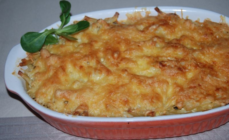 Zapiekanka makaronowa z kurczakiem