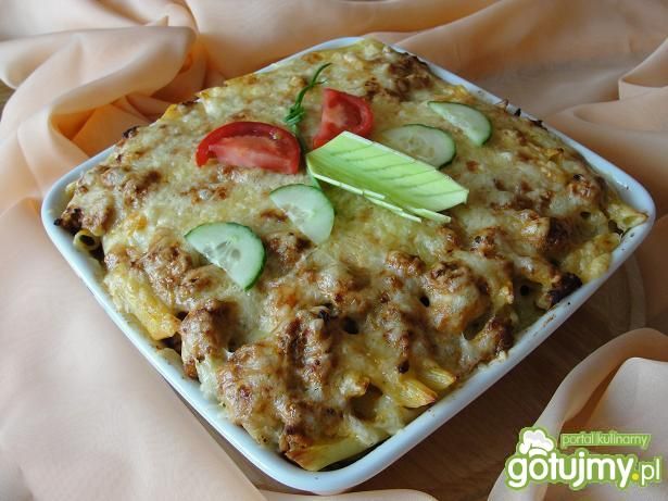 Zapiekanka makaronowa z mięsem i serem Zapiekanka makaronowa z mięsem i serem
