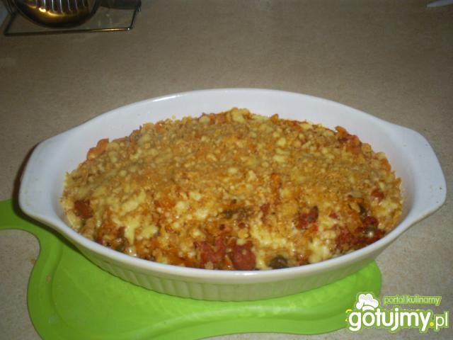 Zapiekanka makaronowa z mięsem mielonym Zapiekanka makaronowa z mięsem mielonym