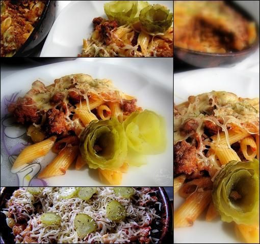 Zapiekanka makaronowa z ogórkiem