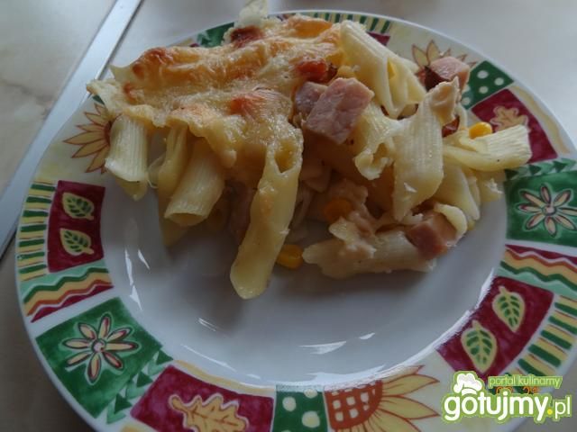 Zapiekanka makaronowa z szynką 4