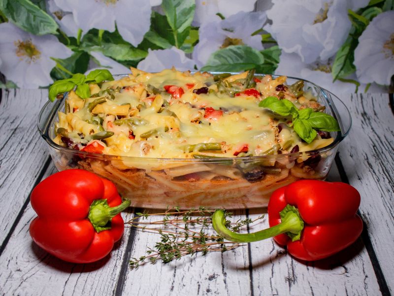 Zapiekanka meksykańska z mięsem mielonym