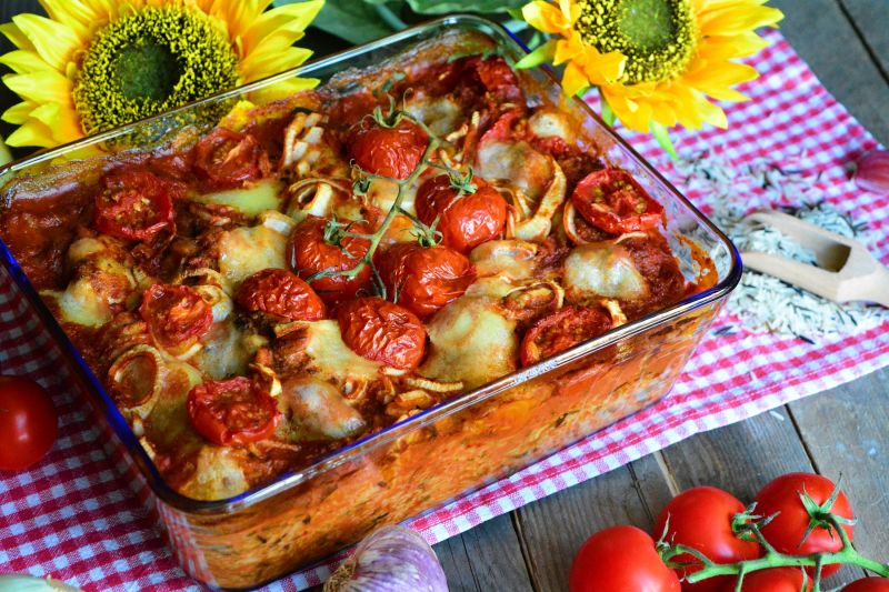 Zapiekanka ostry kurczak na dzikim ryżu Zapiekanka ostry kurczak na dzikim ryżu