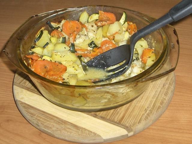 Zapiekanka rybkowo-warzywna (dla 2 osób)